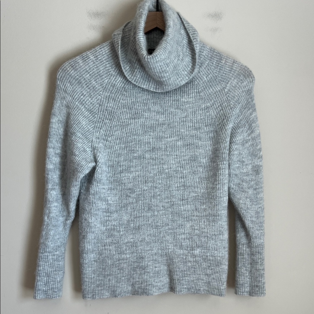 QUINCE Baby Alpaca Wool Turtleneck Sweater Gray Sz Large